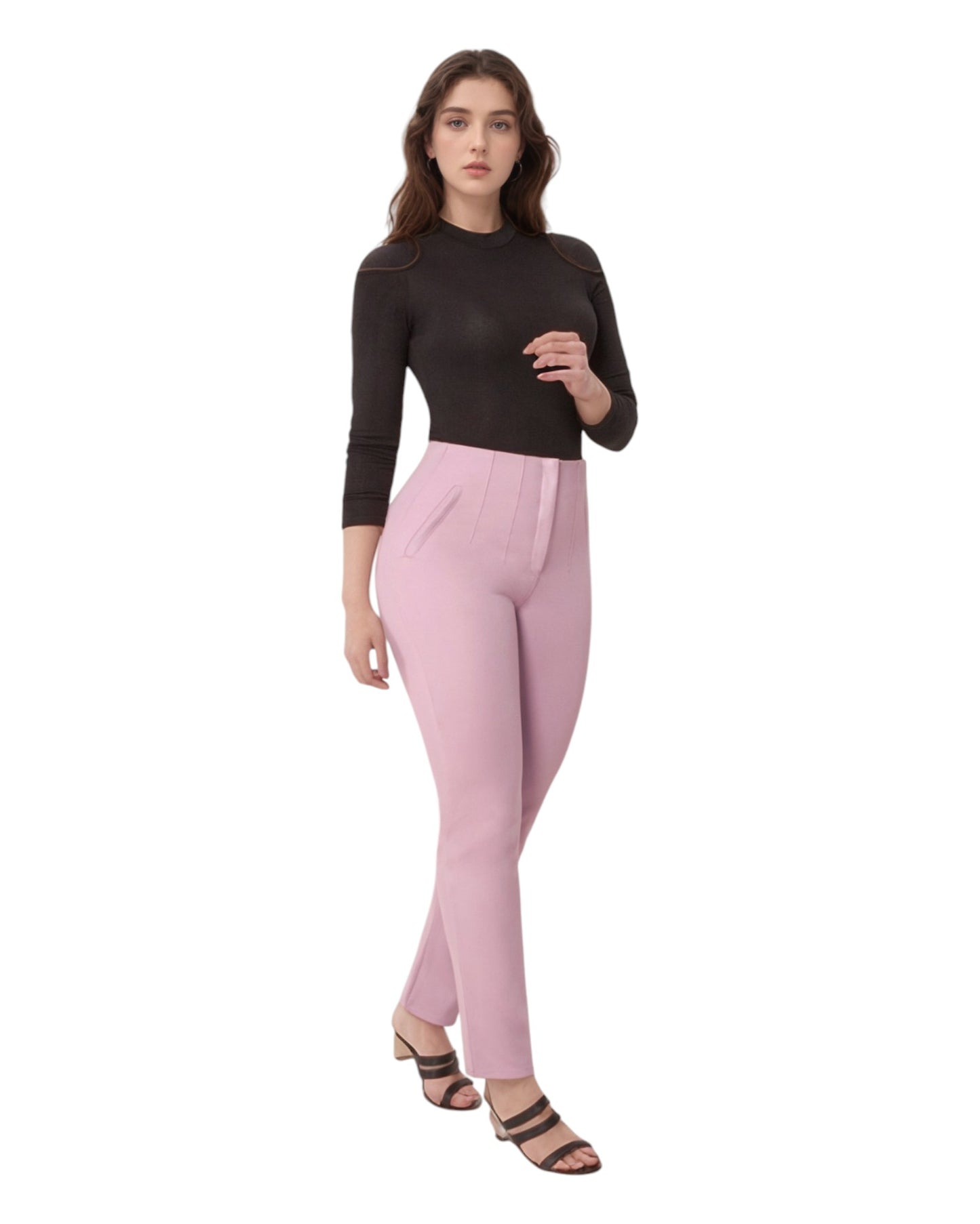 Pantalón recto talle alto